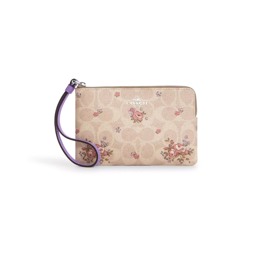 Кошелек Coach Zip (Silver/Sand Multi)
