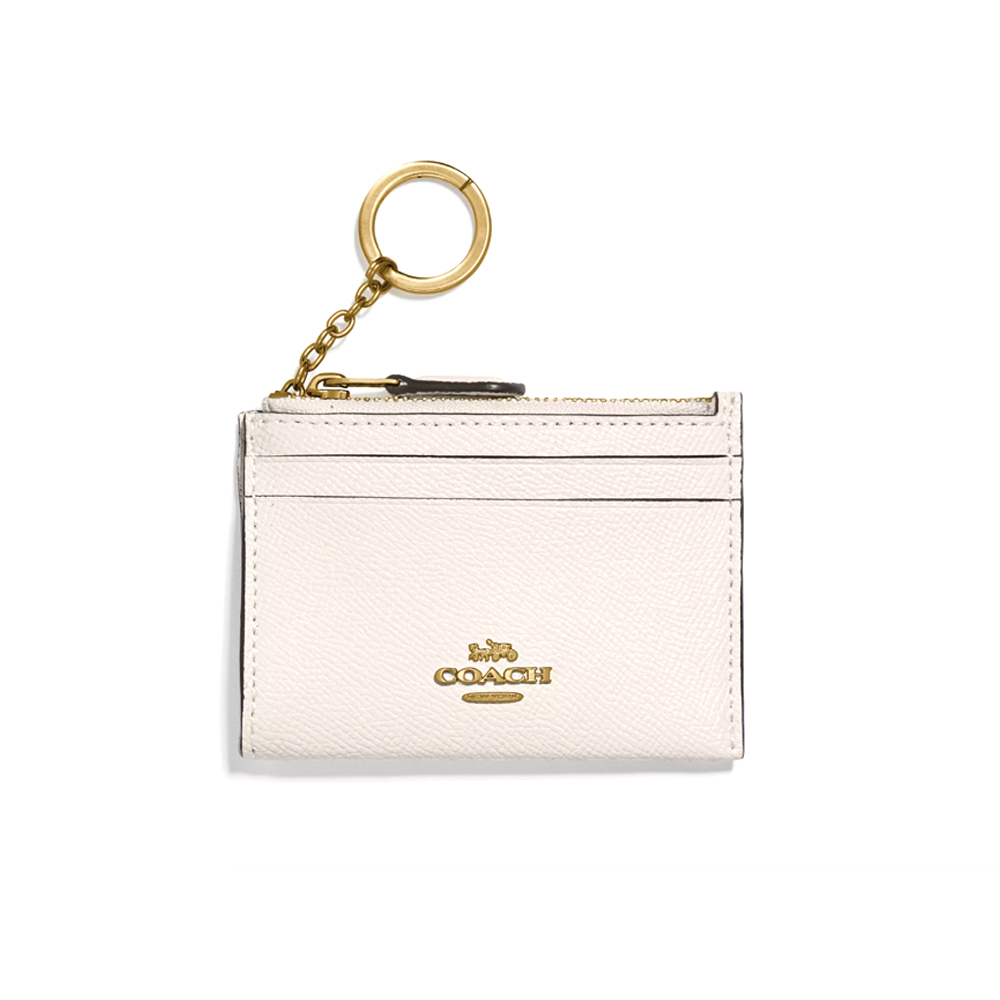 Картхолдер Coach с колечком (Gold/Chalk)