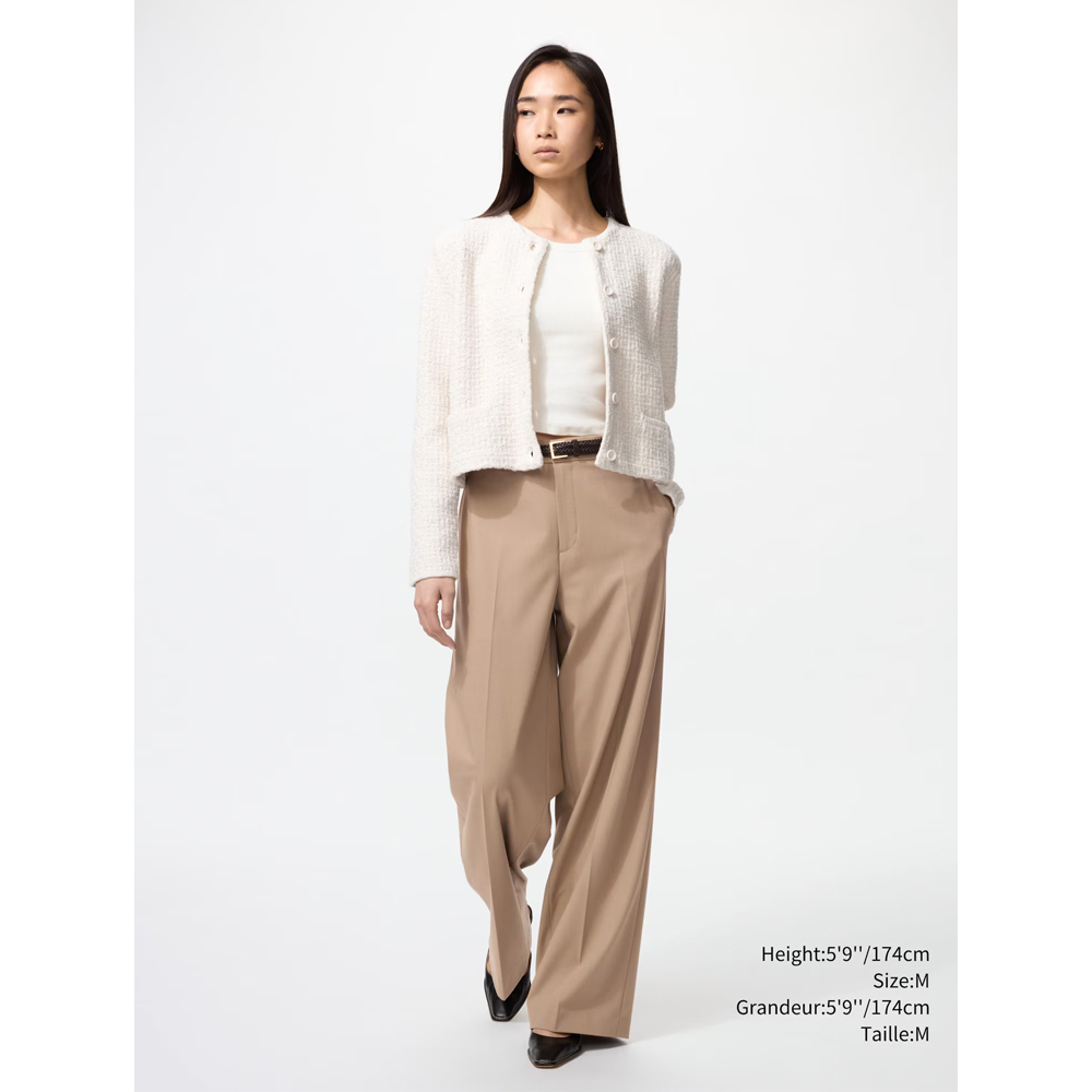 Вязаный короткий жакет Uniqlo (Белый) 