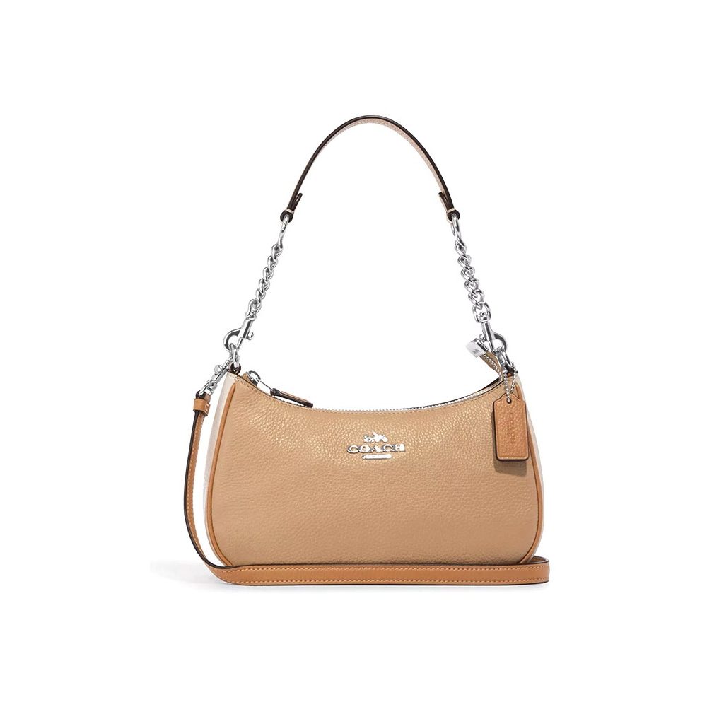 Сумка Coach через плечо (Silver/Sandy beige multi)