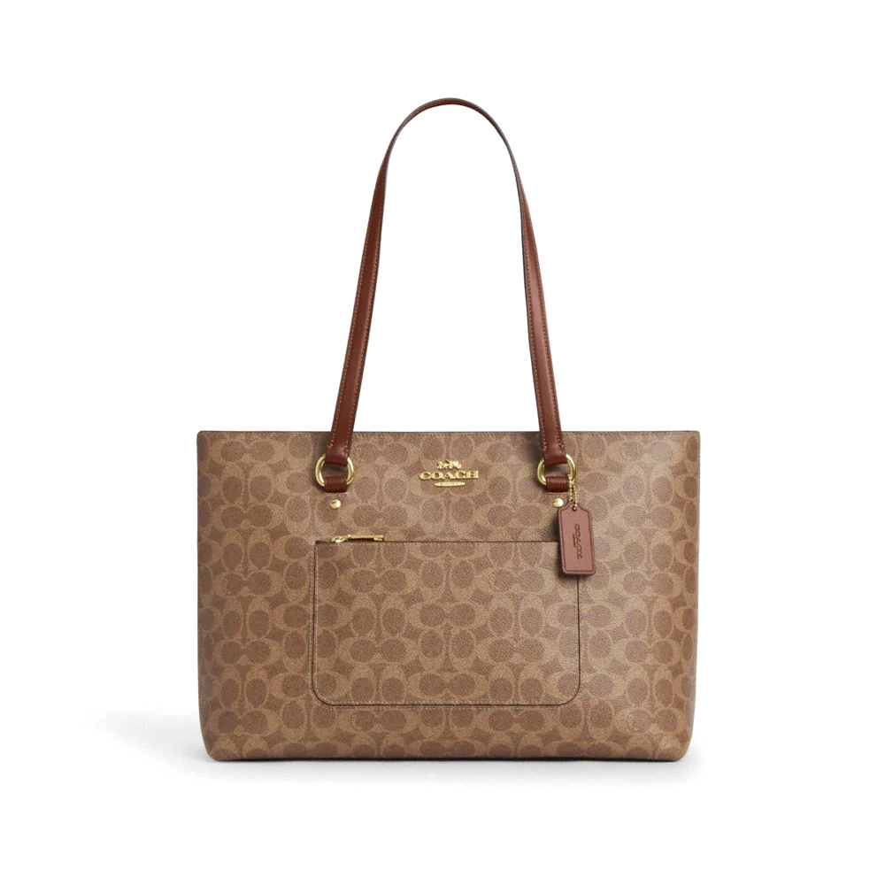 Сумка Coach Station Tote (Gold/Tan/Brown)