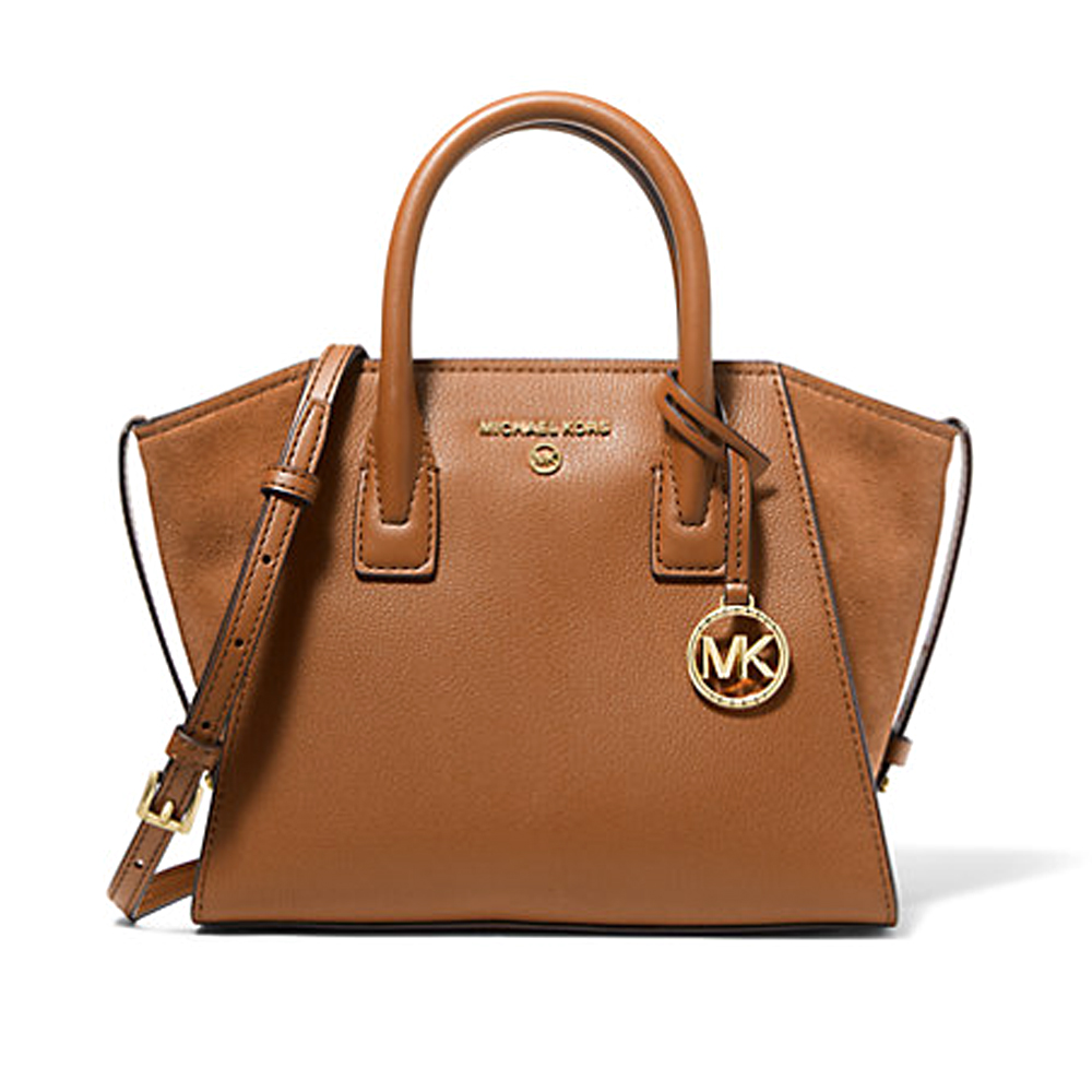 Сумка Michael Kors с замшевыми вставками Avril (Коричневый)