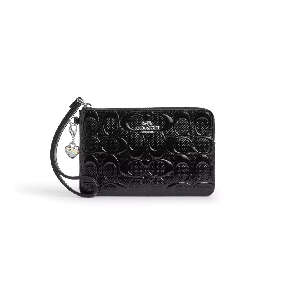 Кошелек Coach Zip (Black/Silver)