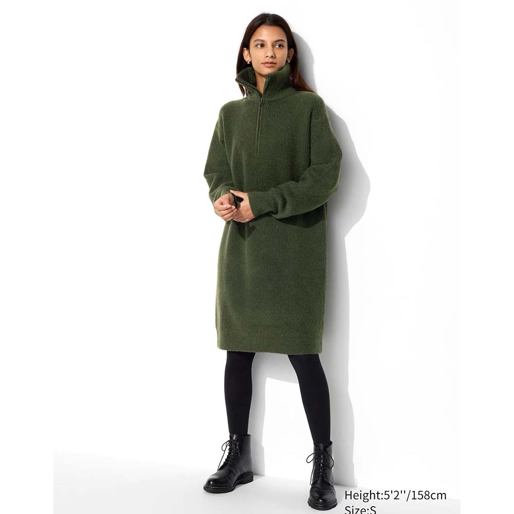 Платье Uniqlo (Оливковый)