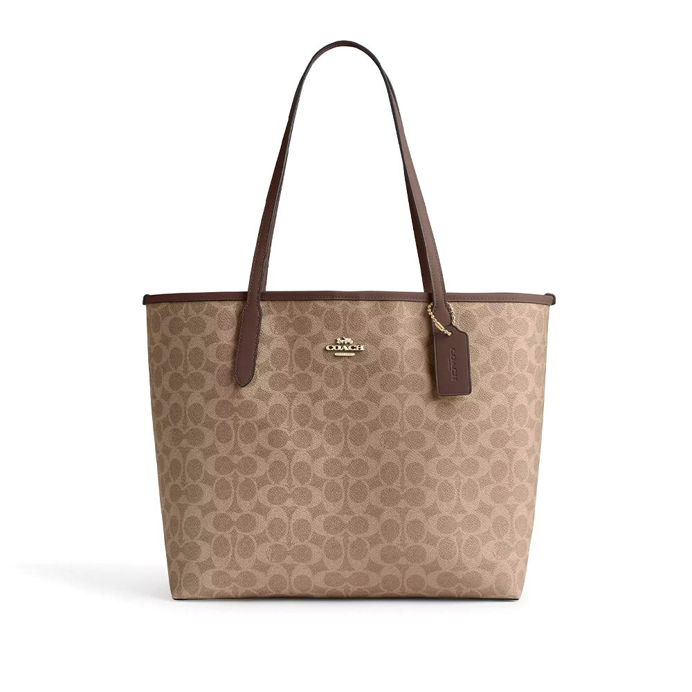 Сумка Coach City Tote  (Gold/Tan/Brown)