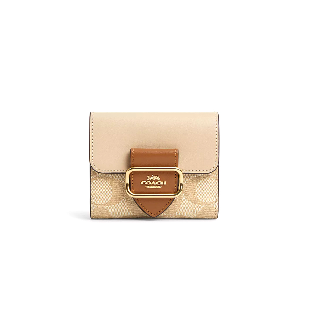 Кошелек Coach в логотипе (Светлый хаки)