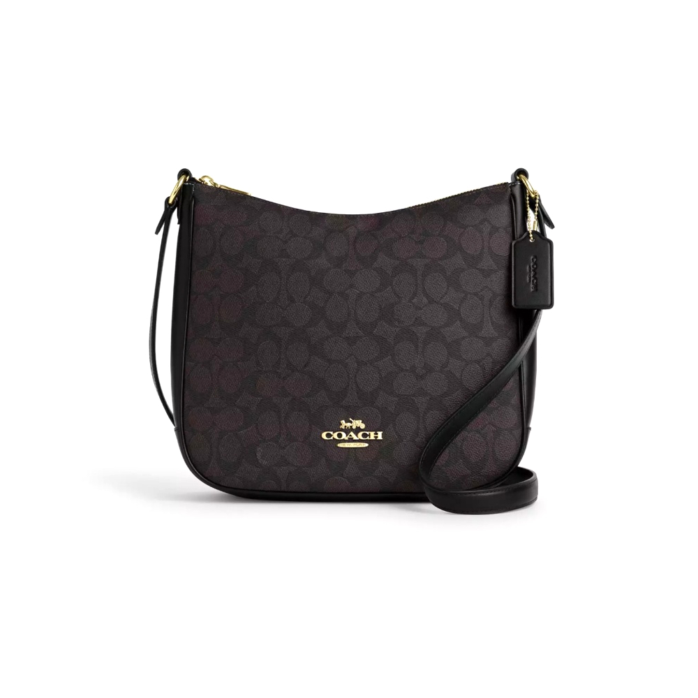 Сумка Coach через плечо (Gold/Walnut/Black)