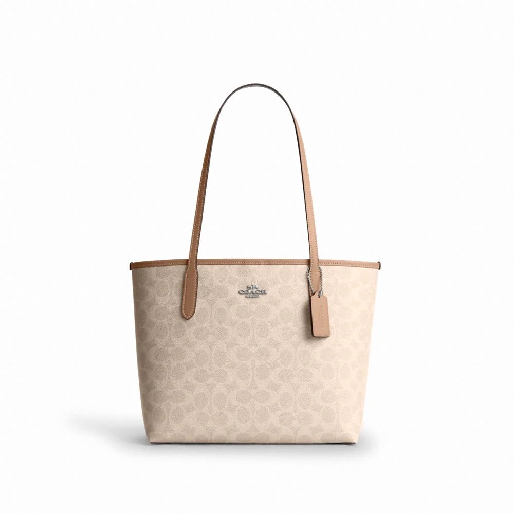Сумка Coach Medium (Silver/Sand/Taupe)