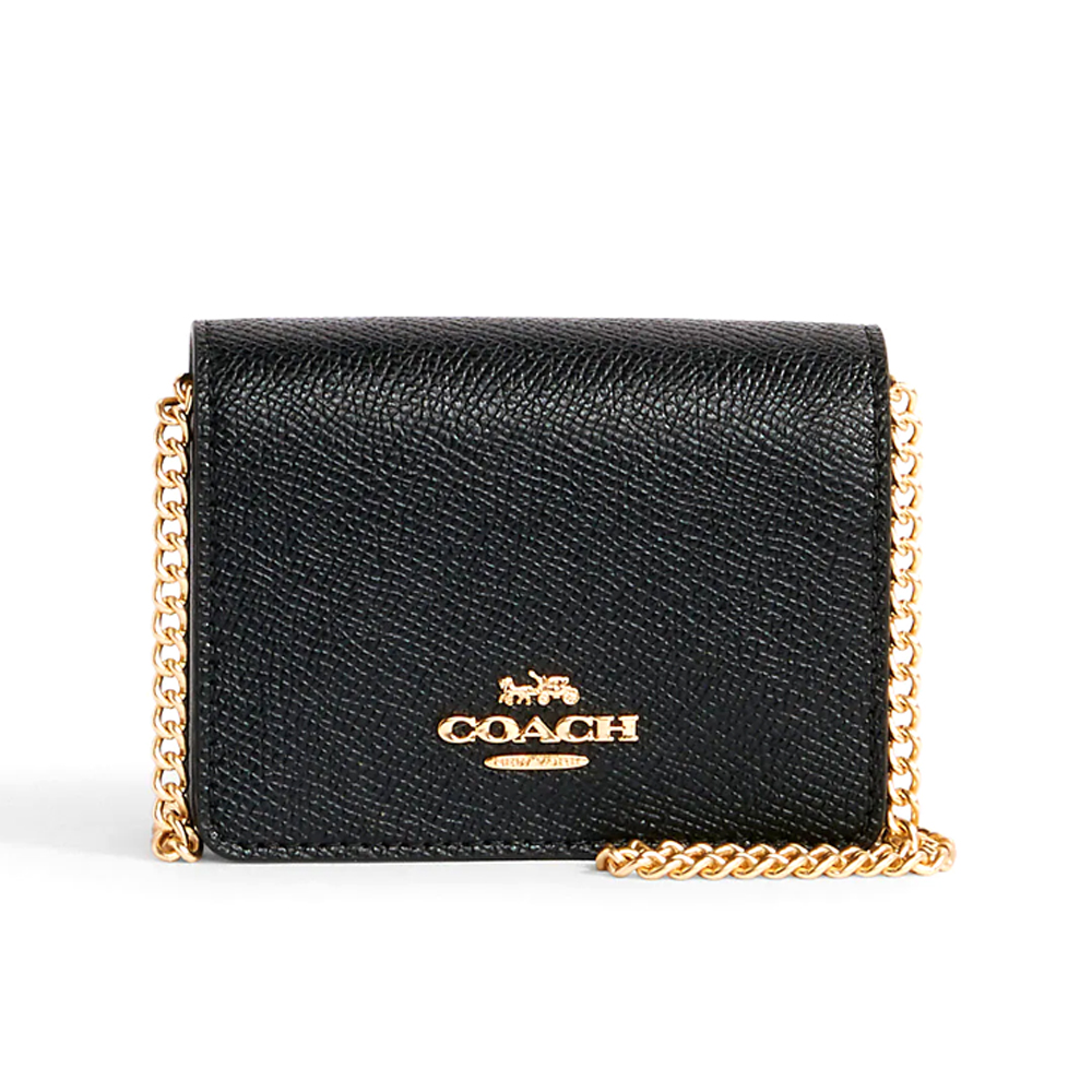 Кошелек Coach на цепи (Черный)