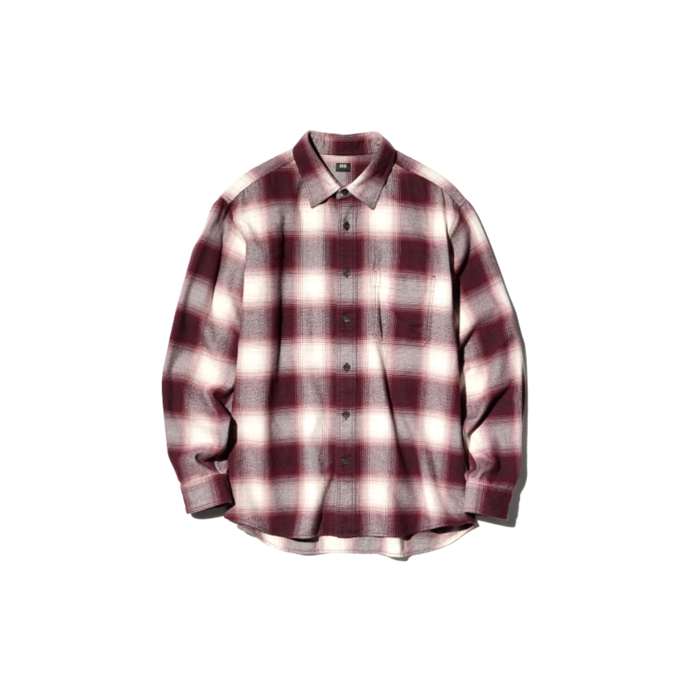 Рубашка в клетку Uniqlo (Красный)