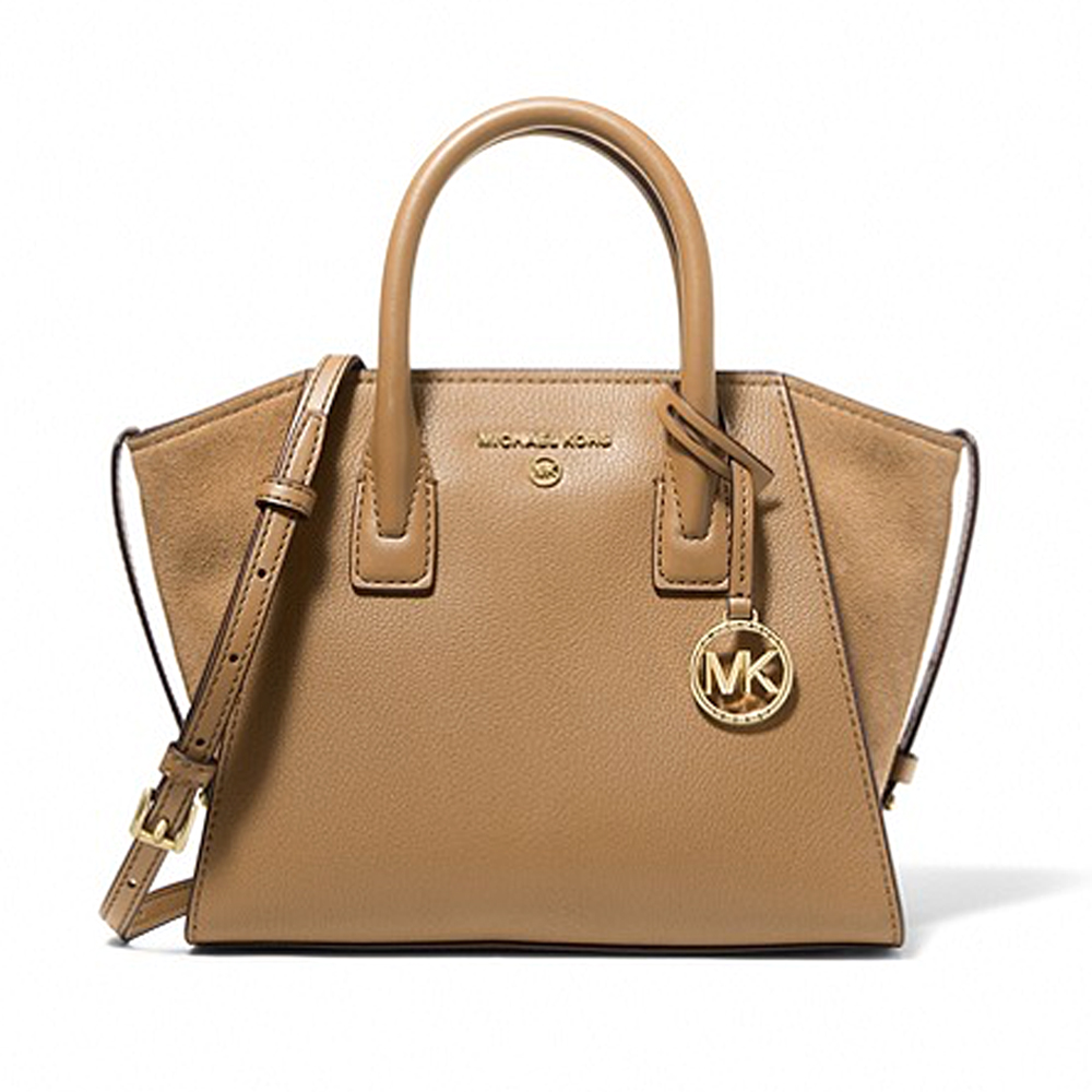 Сумка Michael Kors с замшевыми вставками Avril (Коричневый)