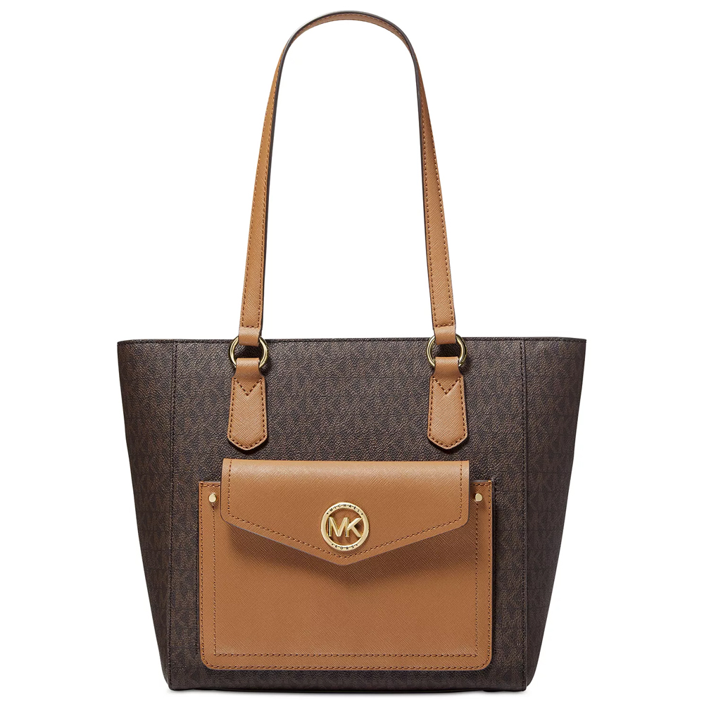 Сумка Michael Kors в лого (Коричневый)