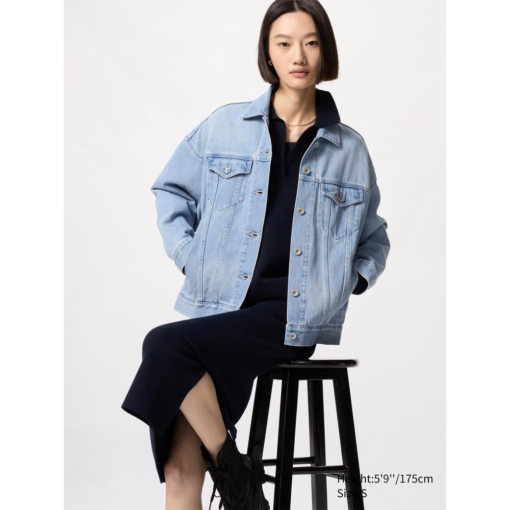Джинсовая куртка Uniqlo (Голубой)