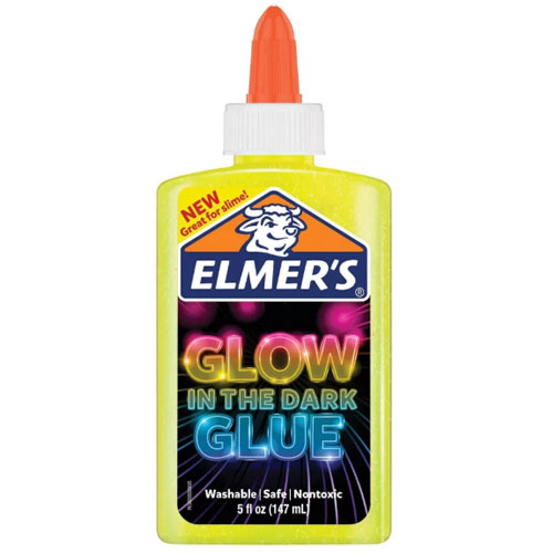 Клей для слайма Elmers светящийся в темноте (желтый)