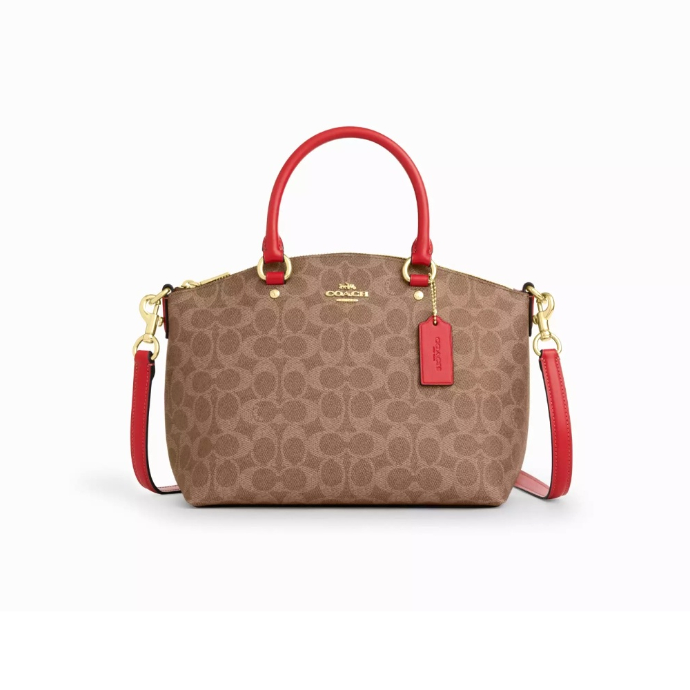 Сумка Coach через плечо (Gold/Tan/Carnation)