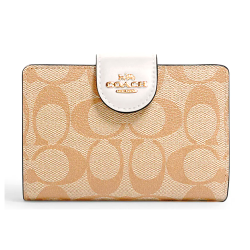 Кошелек Coach на кнопке (Светлый)
