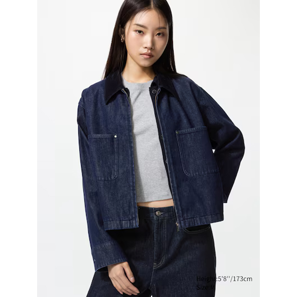 Короткая куртка Uniqlo (Cиний)