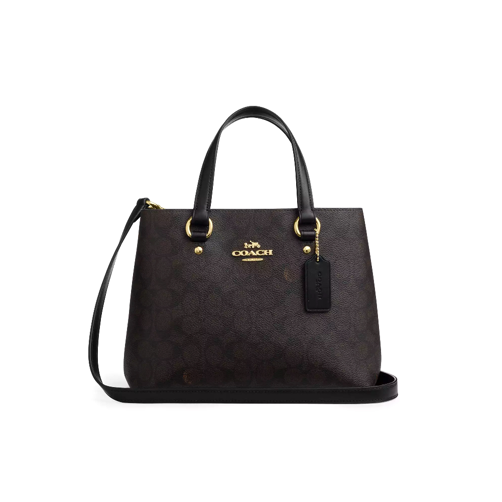 Сумка Coach через плечо (Gold/Walnut/Black)