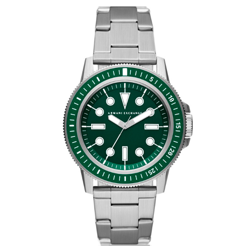 Часы Armani Exchange с зеленой вставкой
