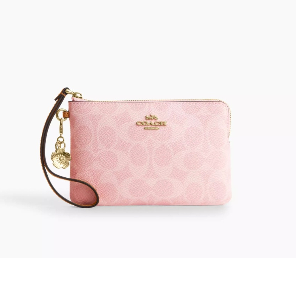 Кошелек Coach Zip (Gold/Pink)