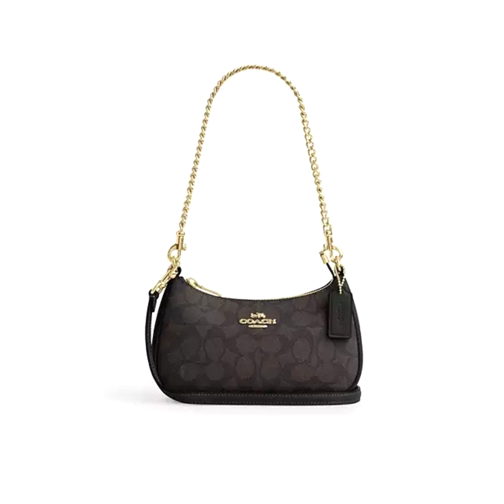 Сумка Coach через плечо (Gold/Walnut/Black)