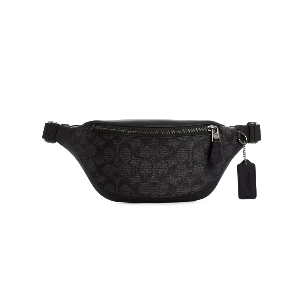 Сумка Coach поясная (Черный лого)