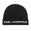 Шапка Karl Lagerfeld с принтом (Черная)